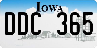 IA license plate DDC365