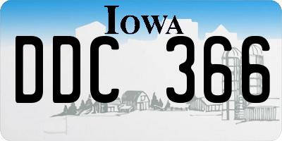 IA license plate DDC366