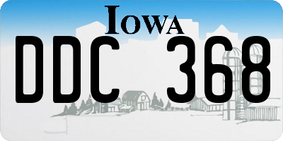 IA license plate DDC368