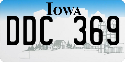 IA license plate DDC369
