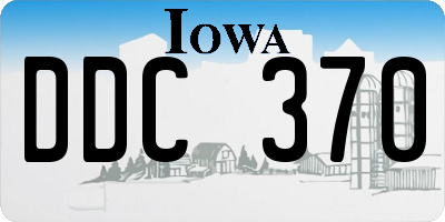 IA license plate DDC370