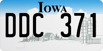 IA license plate DDC371