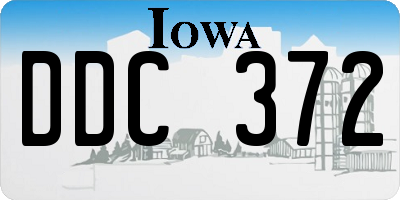 IA license plate DDC372