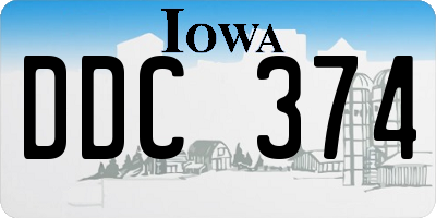 IA license plate DDC374
