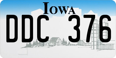 IA license plate DDC376