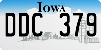 IA license plate DDC379