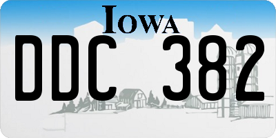 IA license plate DDC382