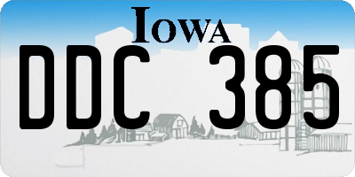IA license plate DDC385