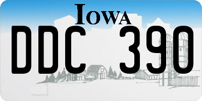IA license plate DDC390
