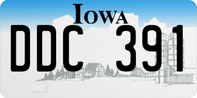 IA license plate DDC391