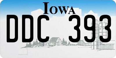 IA license plate DDC393