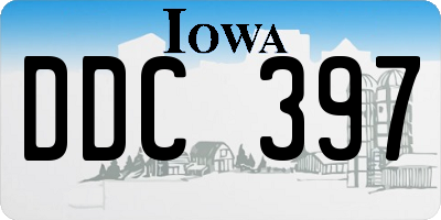 IA license plate DDC397