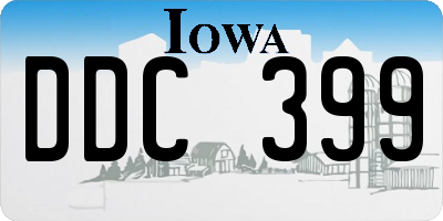 IA license plate DDC399