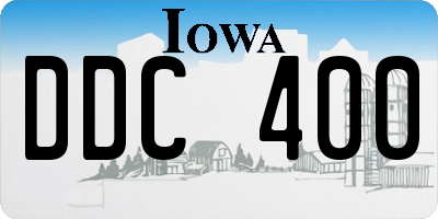 IA license plate DDC400