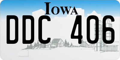 IA license plate DDC406