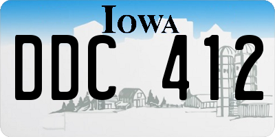 IA license plate DDC412