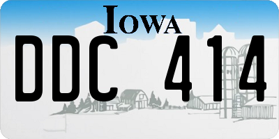 IA license plate DDC414