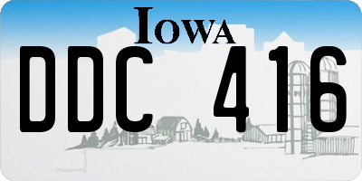 IA license plate DDC416