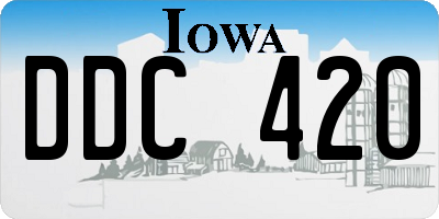 IA license plate DDC420