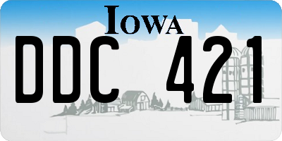 IA license plate DDC421