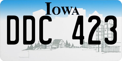 IA license plate DDC423
