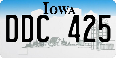 IA license plate DDC425