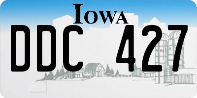 IA license plate DDC427