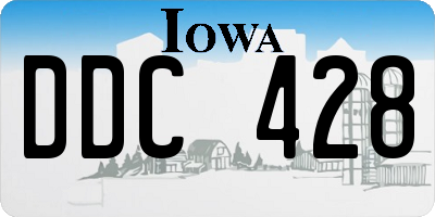 IA license plate DDC428