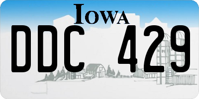 IA license plate DDC429