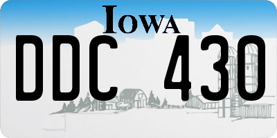 IA license plate DDC430