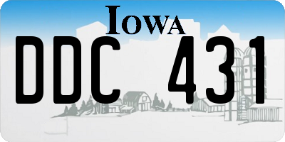 IA license plate DDC431