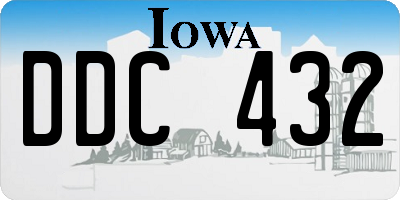 IA license plate DDC432