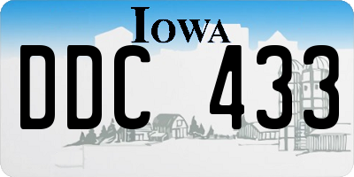IA license plate DDC433