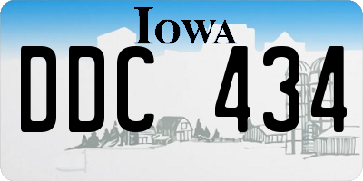 IA license plate DDC434