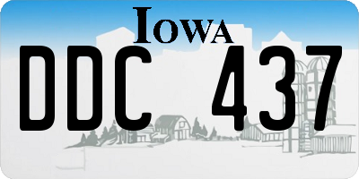 IA license plate DDC437