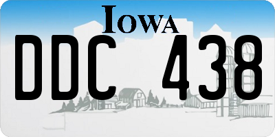 IA license plate DDC438