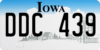 IA license plate DDC439