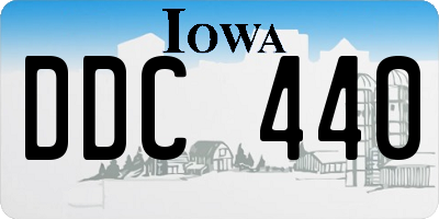 IA license plate DDC440