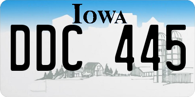 IA license plate DDC445