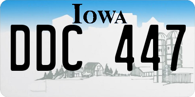 IA license plate DDC447