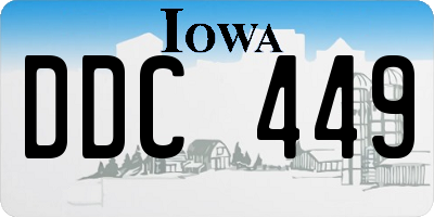 IA license plate DDC449