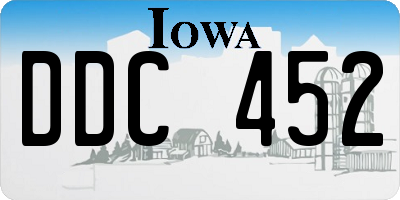 IA license plate DDC452