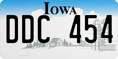 IA license plate DDC454