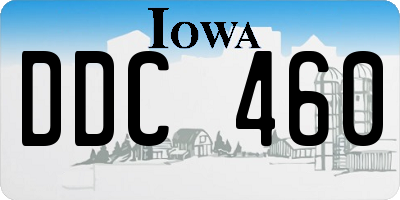 IA license plate DDC460
