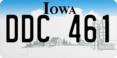 IA license plate DDC461