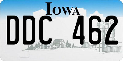 IA license plate DDC462
