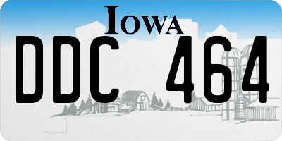 IA license plate DDC464