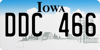 IA license plate DDC466