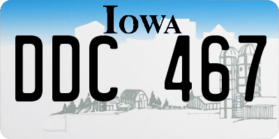 IA license plate DDC467