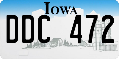 IA license plate DDC472